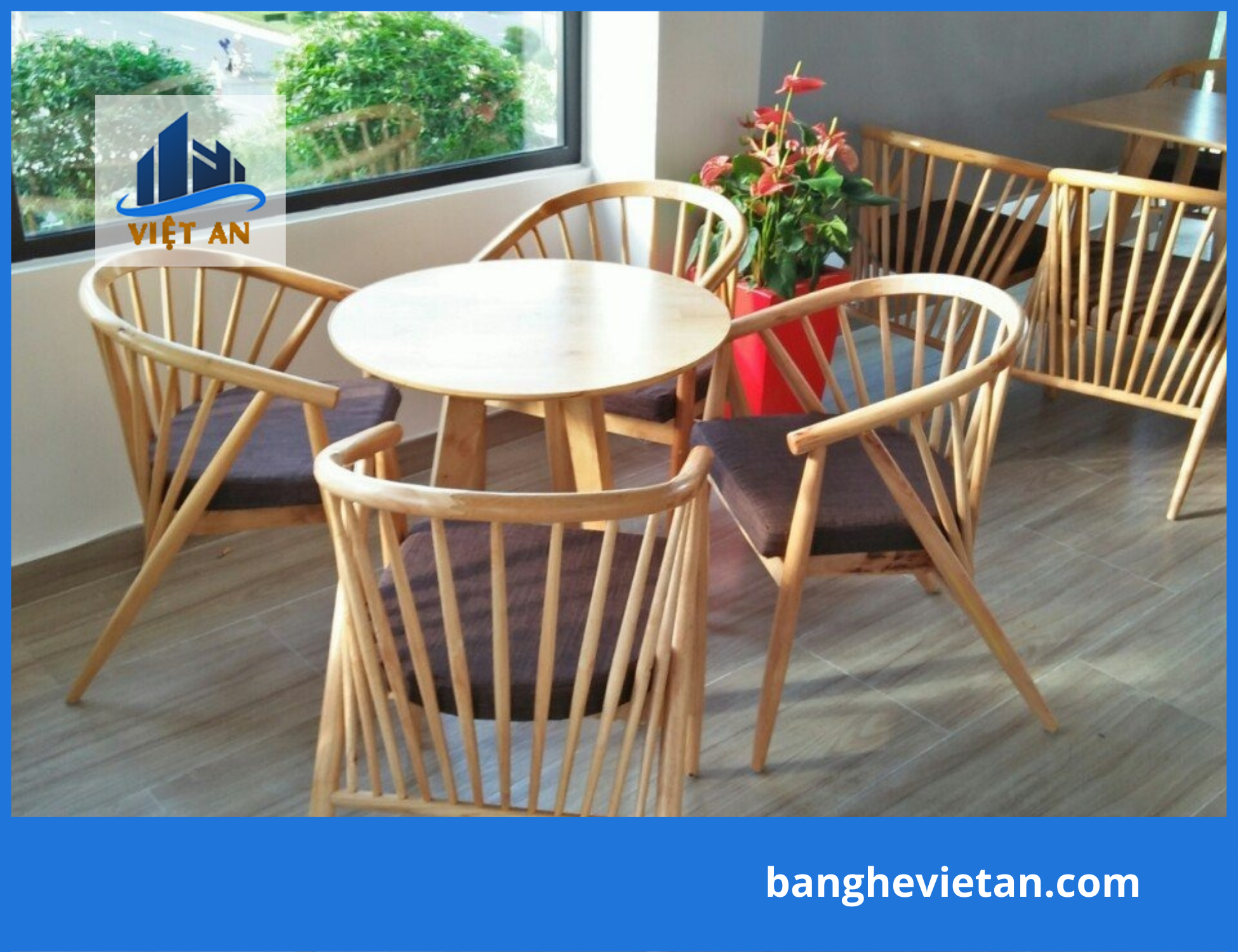 bộ bàn ghế gỗ quán cafe